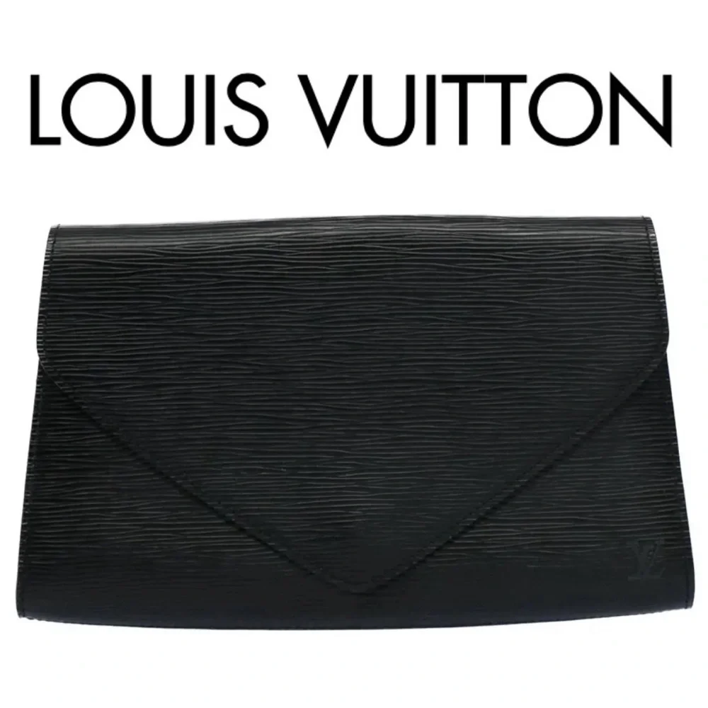 Louis Vuitton Noir EPIi Leather Art Deco Clutch, Crossbody & Shoulder Bag ~ EUC